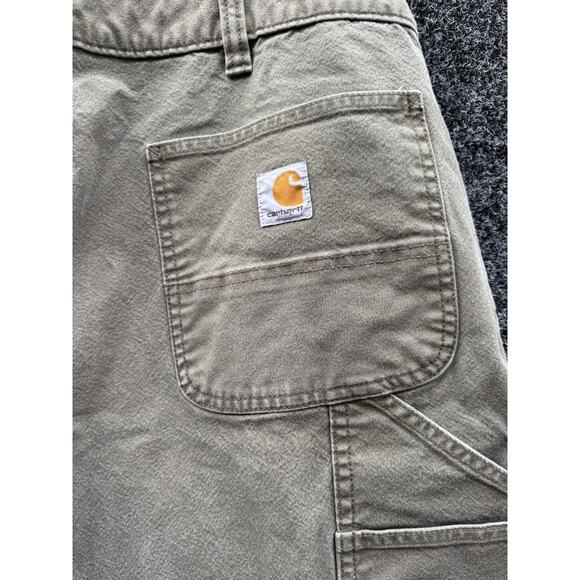 Carhartt Relaxed Fit Utility Carpenter Pants Mens 40x30 Army Green Work - Picture 4 of 8